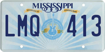 MS license plate LMQ413