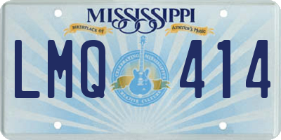 MS license plate LMQ414