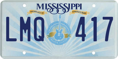 MS license plate LMQ417