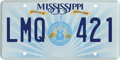 MS license plate LMQ421