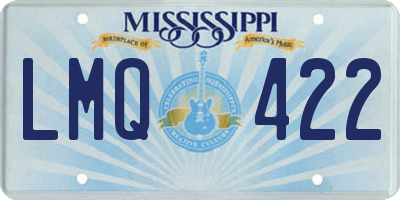 MS license plate LMQ422