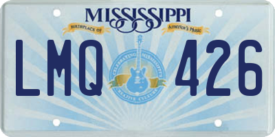 MS license plate LMQ426