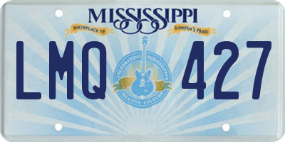MS license plate LMQ427