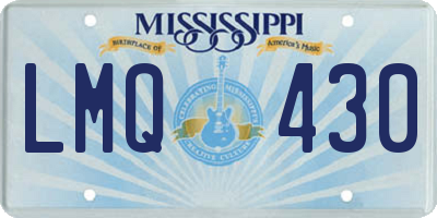 MS license plate LMQ430