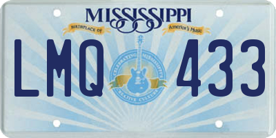 MS license plate LMQ433