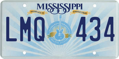 MS license plate LMQ434