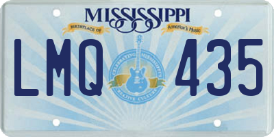 MS license plate LMQ435