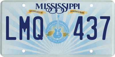 MS license plate LMQ437
