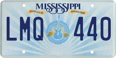 MS license plate LMQ440