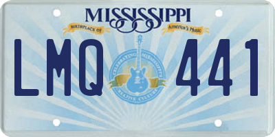 MS license plate LMQ441