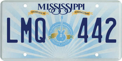 MS license plate LMQ442