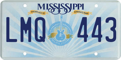 MS license plate LMQ443