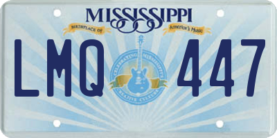 MS license plate LMQ447