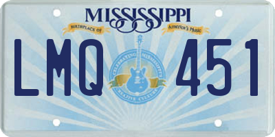 MS license plate LMQ451