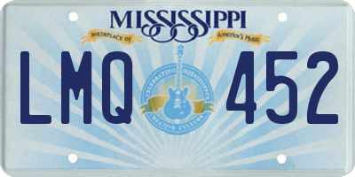 MS license plate LMQ452