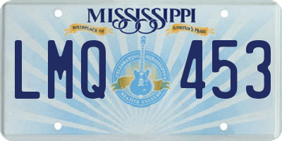 MS license plate LMQ453