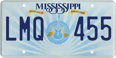 MS license plate LMQ455