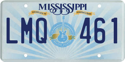 MS license plate LMQ461