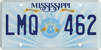 MS license plate LMQ462
