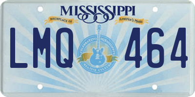 MS license plate LMQ464