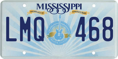 MS license plate LMQ468