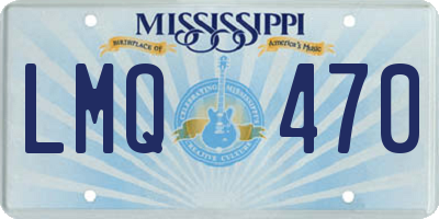 MS license plate LMQ470