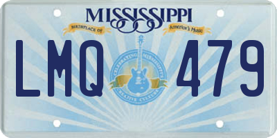 MS license plate LMQ479
