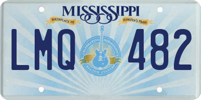 MS license plate LMQ482