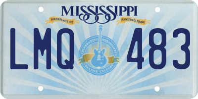 MS license plate LMQ483