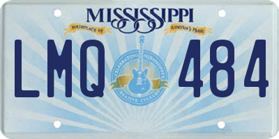 MS license plate LMQ484