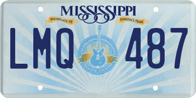 MS license plate LMQ487