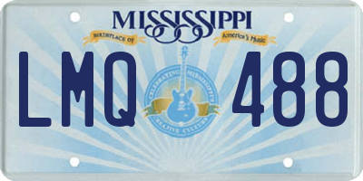 MS license plate LMQ488