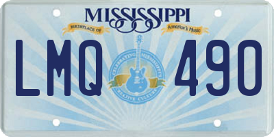 MS license plate LMQ490