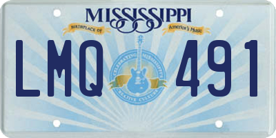 MS license plate LMQ491