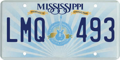 MS license plate LMQ493