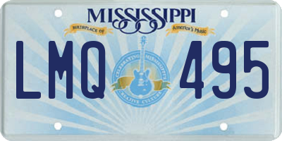 MS license plate LMQ495