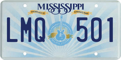 MS license plate LMQ501