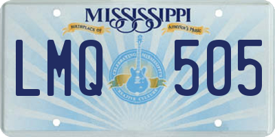 MS license plate LMQ505