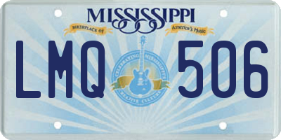 MS license plate LMQ506