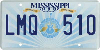 MS license plate LMQ510