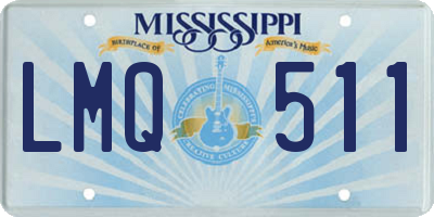 MS license plate LMQ511
