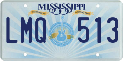 MS license plate LMQ513