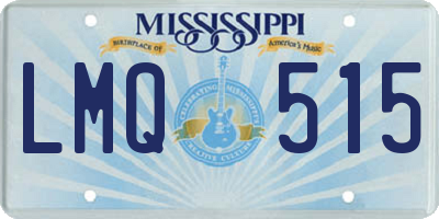 MS license plate LMQ515