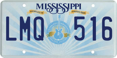 MS license plate LMQ516