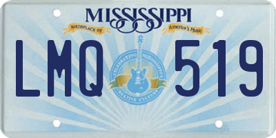 MS license plate LMQ519