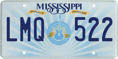 MS license plate LMQ522