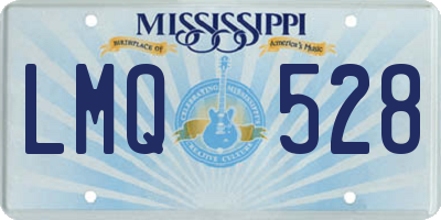 MS license plate LMQ528