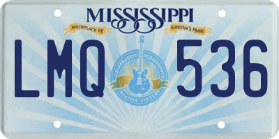 MS license plate LMQ536