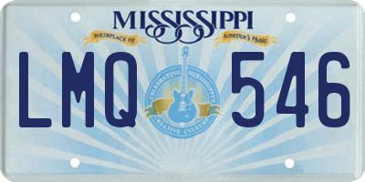 MS license plate LMQ546