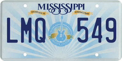 MS license plate LMQ549
